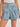 Fluer Pleated Denim Shorts with Pockets